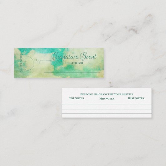 Op maat gemaakte geur persoonlijke geur snuif noti mini visitekaartje (Voorkant / Achterkant)