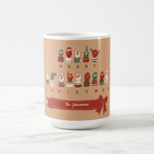Op maat gemaakte gezellige ASL vrolijk kerstfeest Koffiemok