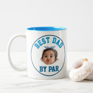 Op maat gemaakte gezicht Beste papa van Par Nieuwe Tweekleurige Koffiemok