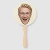 Op maat gemaakte gezicht Hij of Zij spel peddels Handwaaier (Achterkant)