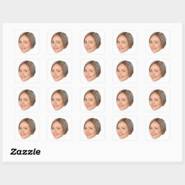 Op maat gemaakte gezicht sticker, gepersonaliseerd vierkante sticker