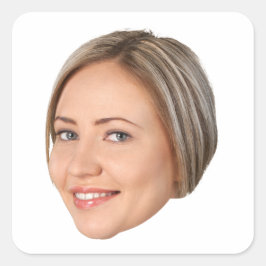 Op maat gemaakte gezicht sticker, gepersonaliseerd vierkante sticker