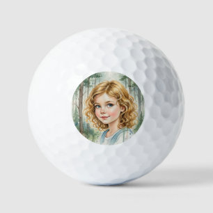 Op maat gemaakte gezichten van meisjes Funny  Fees Golfballen