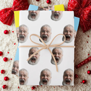 Op maat gemaakte gezichts-cadeaupapier inpakpapier vel