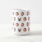 Op maat gemaakte gezichts foto familie mok, 4 foto magische mok (Midden)