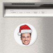 Op maat gemaakte gezichts foto Kerstman Hoed Kerst Magneet (Insitu (Vaatwasser))