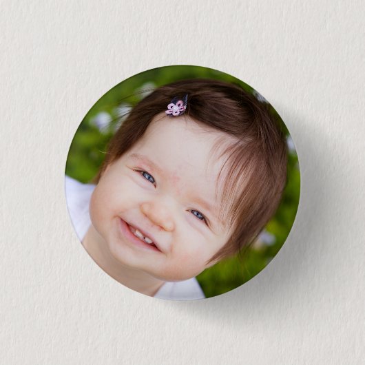 Op maat gemaakte gezichts foto ronde button 3,2 cm (Voorkant)