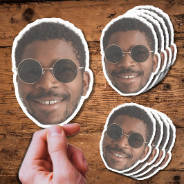 Op maat gemaakte gezichts- verjaardagsfeestjes fav sticker