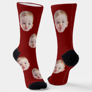 Op maat gemaakte gezichtssokken cadeau gepersonali sokken
