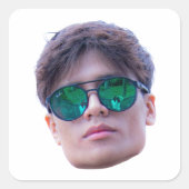 Op maat gemaakte gezichtsstickers, gepersonaliseer vierkante sticker (Voorkant)