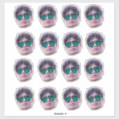 Op maat gemaakte gezichtstickers, gepersonaliseerd sticker (Vel)