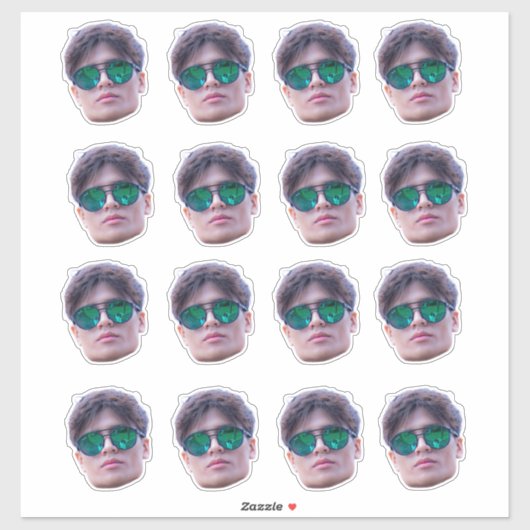 Op maat gemaakte gezichtstickers, gepersonaliseerd sticker (Vel)