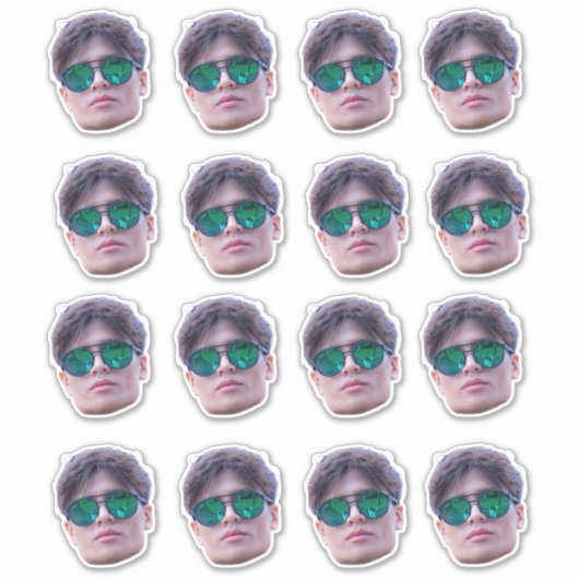 Op maat gemaakte gezichtstickers, gepersonaliseerd sticker (Voorkant)