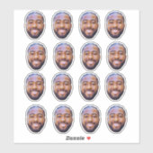 Op maat gemaakte gezichtstickers Gepersonaliseerde Sticker (Vel)