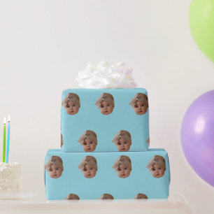 Op maat gemaakte gezichtsverjaardagsfeest op maat  cadeaupapier
