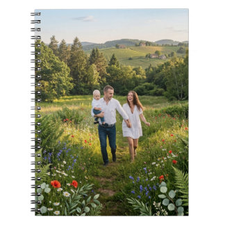 Op maat gemaakte gezinsfoto Elegante spiraalnotiti Notitieboek