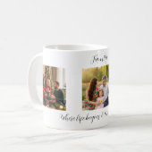 Op maat gemaakte gezinsportret gepersonaliseerde b koffiemok (Voorkant links)