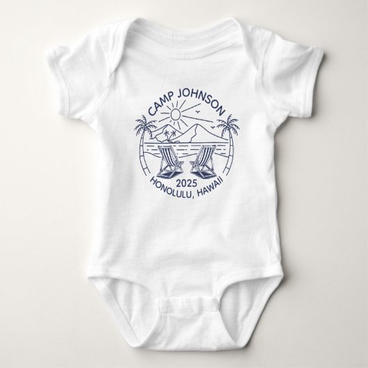 Op maat gemaakte gezinsstrandvakantie groepsmatchi romper (Voorkant)