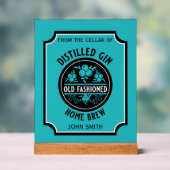Op maat gemaakte gin fles acryl bord (Neutraal)