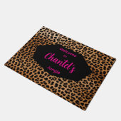 Op maat gemaakte Glamoratti luipaardprint welkomma Deurmat (Schuin)
