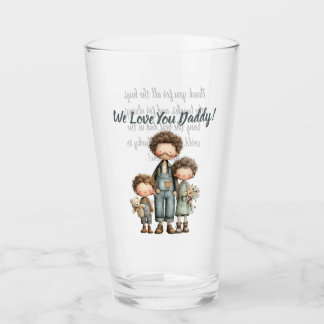 Op maat gemaakte glas voor Vaderdag voor vader en
