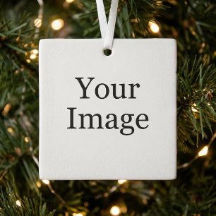 Op maat gemaakte glazen kerstbal met foto glas ornament