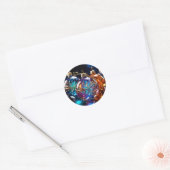 Op maat gemaakte glazen kerstballen ronde sticker (Envelop)