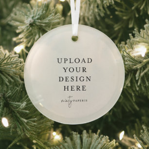 Op maat gemaakte glazen kerstversiering, upload uw glas ornament