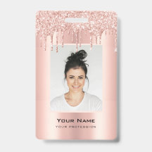Op Maat Gemaakte Glitter Drips Roze Gouden Naam Vo