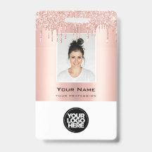 Op Maat Gemaakte Glitter Drips Roze Gouden Naam vo