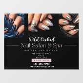 Op maat gemaakte glittersnagels nagelsalon spa win raamsticker (Vel)