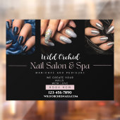 Op maat gemaakte glittersnagels nagelsalon spa win raamsticker (Vel 2)