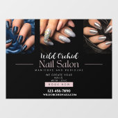 Op maat gemaakte glittersnagels nagelsalon winkel raamsticker (Vel)