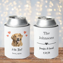 Op maat gemaakte Golden Retriever-hond Huwelijk Bl Blikjeskoeler