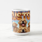 Op maat gemaakte Golden Retrievers Kosmisch Blikse Koffiemok (Center)