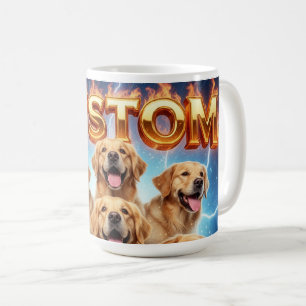 Op maat gemaakte Golden Retrievers Kosmisch Blikse Koffiemok