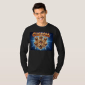 Op maat gemaakte Golden Retrievers Kosmisch Blikse T-shirt (Voorkant volledig)