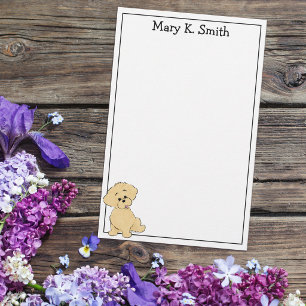 Op maat gemaakte Goldendoodle Puppy Mooie Hond Kun Briefpapier