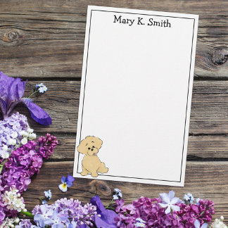 Op maat gemaakte Goldendoodle Puppy Mooie Hond Kun Briefpapier