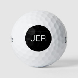Op maat gemaakte golfer gemerkte initiaal sport zw golfballen