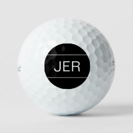 Op maat gemaakte golfer met monogram initiaal spor golfballen