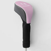 Op maat gemaakte golfer monogram initialen moderne golfheadcover (Schuin)