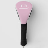Op maat gemaakte golfer monogram initialen moderne golfheadcover (Voorkant)