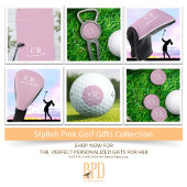 Op maat gemaakte golfer monogram initialen moderne golfheadcover