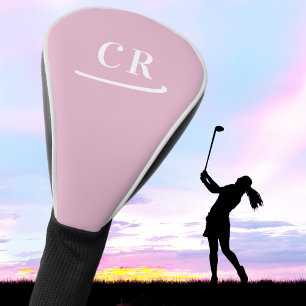 Op maat gemaakte golfer monogram initialen moderne golfheadcover