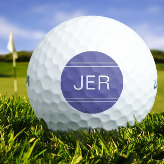 Op maat gemaakte golfer monogram initialen periwin golfballen