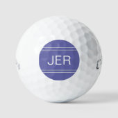 Op maat gemaakte golfer monogram initialen periwin golfballen (Voorkant)