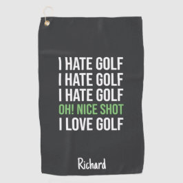 Op maat gemaakte golfhanddoeken Persoonlijke grapp Golfhanddoek