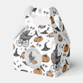 Op maat gemaakte goth victoriaanse babykoets Hallo Bedankdoosjes (Voorkant Zijde)