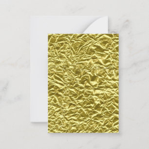 Op maat gemaakte goud folie-effect notitiekaartje